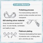 S925 Sterling Silver Platinum-Plated Bow Earrings – Bild 5