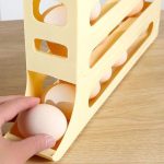 2pcs Kitchen Eggs Organizer 4-layer Slide Refrigerator Eggs Rack Automatic Rolling Tray Drop-proof Carton – Bild 11