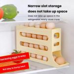 2pcs Kitchen Eggs Organizer 4-layer Slide Refrigerator Eggs Rack Automatic Rolling Tray Drop-proof Carton – Bild 7