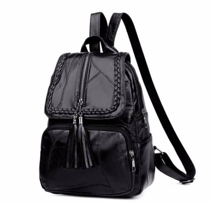 Casual Women Shoulder Bag PU Leather Simple Versatile Trend Female Backpack Student Travel Schoolbag – Bild 1