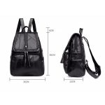 Casual Women Shoulder Bag PU Leather Simple Versatile Trend Female Backpack Student Travel Schoolbag – Bild 4