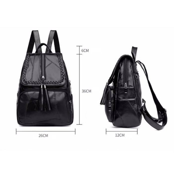 Casual Women Shoulder Bag PU Leather Simple Versatile Trend Female Backpack Student Travel Schoolbag – Bild 4