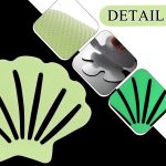 12pcs /Pack PEVA Self-Adhesive Glow-in-the-Dark Anti-Slip Stickers for Bathroom, Stairs, Floor, Strip 2x20cm, Strip 2x38cm, S-shape 1.3x18cm, Round 8cm, Round 10cm, Flower 8cm, Flower 10cm, Conch – Bild 3