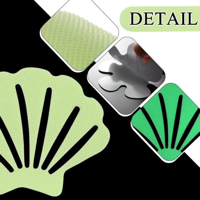12pcs /Pack PEVA Self-Adhesive Glow-in-the-Dark Anti-Slip Stickers for Bathroom, Stairs, Floor, Strip 2x20cm, Strip 2x38cm, S-shape 1.3x18cm, Round 8cm, Round 10cm, Flower 8cm, Flower 10cm, Conch – Bild 3