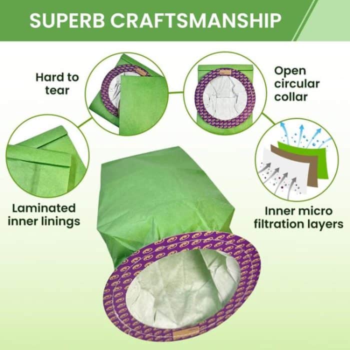 Vacuum Cleaner Accessories Paper Bag Dust Collection Bag, 3pcs For ProTeam 100331 – Bild 3