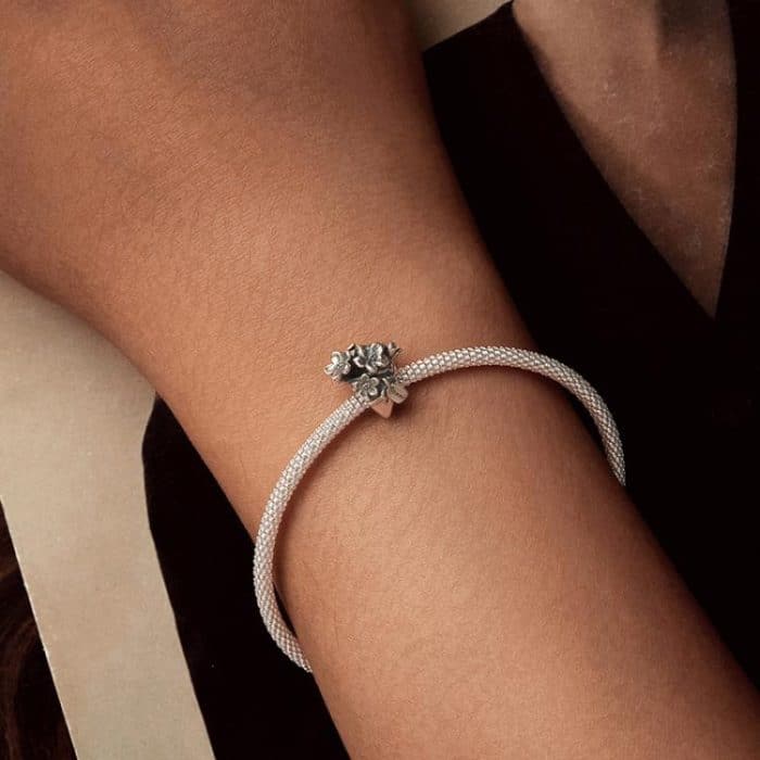 S925 Sterling Silver Oxidized Bouquet Bracelet Beads – Bild 6