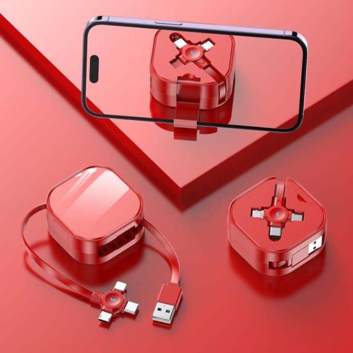 TBD0605969901A.jpg 120cm Portable 3 In 1 Fast Charging Cable With Mobile Phone Holder Light Retractable Data Cable – Bild 1