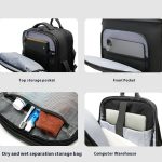 BANGE BG-3055 Men Large Capacity Shoulder Bag Expanded Capacity Business Travel Backpack – Bild 11