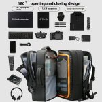 BANGE BG-3055 Men Large Capacity Shoulder Bag Expanded Capacity Business Travel Backpack – Bild 6