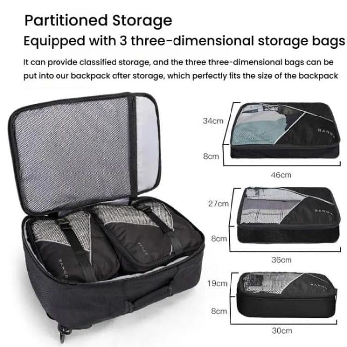 BANGE BG-1916 Men Backpack Large Capacity Shoulder Computer Bag, BG-1916 – Bild 9