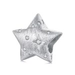 S925 Sterling Silver Platinum-Plated Five-Pointed Star Beads