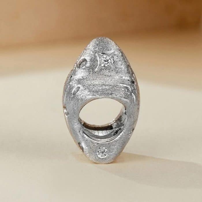 S925 Sterling Silver Platinum-Plated Five-Pointed Star Beads – Bild 3