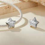 S925 Sterling Silver Platinum-Plated Five-Pointed Star Beads – Bild 4