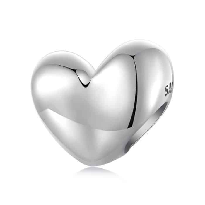 TBD0605983601A.jpg S925 Sterling Silver Glossy Heart Bracelet Beads – Bild 1