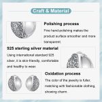 S925 Sterling Silver Oxidized Pattern Earrings – Bild 5
