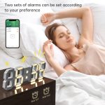 APP Remote Control 3D Led Wall Digital Color Clock Alarm /Date/Temp Display Wall & Table Clock, 22.5 x 9.4 x 2.2cm, 38.2 x 12.8 x 2.4cm – Bild 5