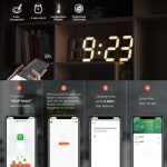 APP Remote Control 3D Led Wall Digital Color Clock Alarm /Date/Temp Display Wall & Table Clock, 22.5 x 9.4 x 2.2cm, 38.2 x 12.8 x 2.4cm – Bild 6