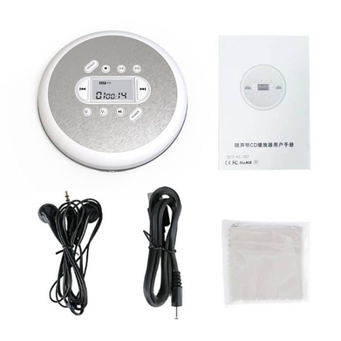 Kecag Mini Portable CD Player Walkman Study and Repeat Retro MP3 Music CD Player, KC-707 – Bild 6