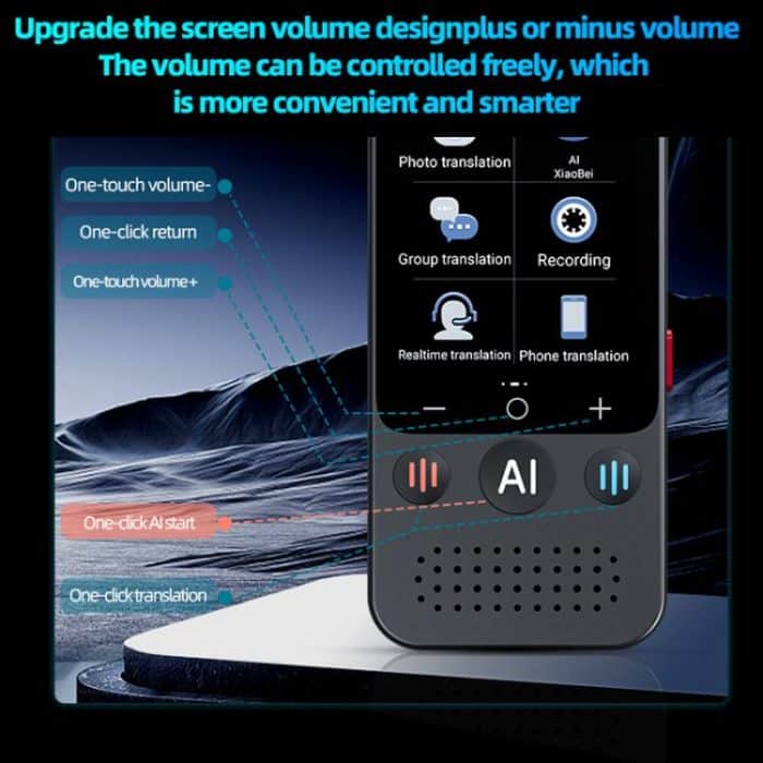 3.1-inch Screen Multilanguage AI Translator Device 139 Online/17 Offline Languages, Real-Time Voice/Photo/Text Translation – Bild 6