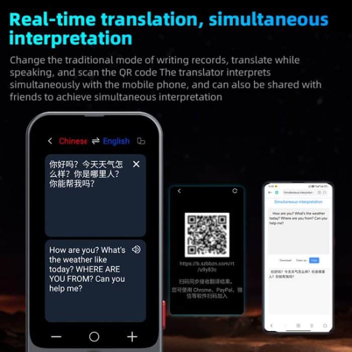 3.1-inch Screen Multilanguage AI Translator Device 139 Online/17 Offline Languages, Real-Time Voice/Photo/Text Translation – Bild 7