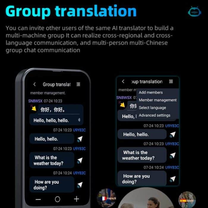 3.1-inch Screen Multilanguage AI Translator Device 139 Online/17 Offline Languages, Real-Time Voice/Photo/Text Translation – Bild 10