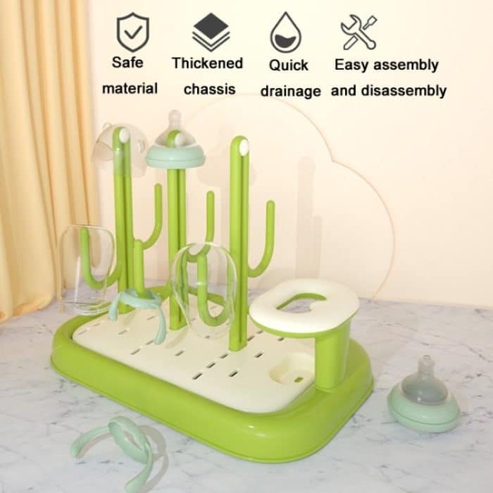 Baby Bottle Drying Rack Drain Drying Rack Insertable Bottle Brush Nipple Brush Storage Holder – Bild 4