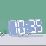 RGB Color Changing 3D Digital Clock With Voice Control, Adjustable Brightness, Temperature Display & Remote, Ordinary White, Ordinary Black, Upgraded Humidity White, Upgraded Humidity Black