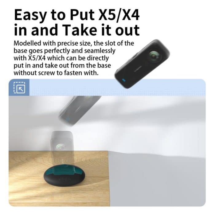 For Insta360 X5 / X4 aMagisn Silicone Base Desktop Stand Car Dashboard Holder – Bild 4