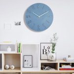 12 Inch Frameless Minimalist Wall Clock Silent Modern Quartz Clock for Living Room, Bedroom, Kitchen, White, Black, Wood Grain, Blue Gray, Gold Bronze, Retro Silver, Black Gold – Bild 5
