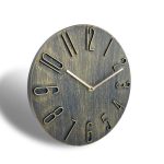 12 Inch Frameless Minimalist Wall Clock Silent Modern Quartz Clock for Living Room, Bedroom, Kitchen, White, Black, Wood Grain, Blue Gray, Gold Bronze, Retro Silver, Black Gold – Bild 6