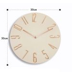 12 Inch Frameless Minimalist Wall Clock Silent Modern Quartz Clock for Living Room, Bedroom, Kitchen, White, Black, Wood Grain, Blue Gray, Gold Bronze, Retro Silver, Black Gold – Bild 7