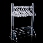 Acrylic Jewelry Rack Clothes Hanger Earrings Necklace Jewelry Storage Organizer Hanging Rack