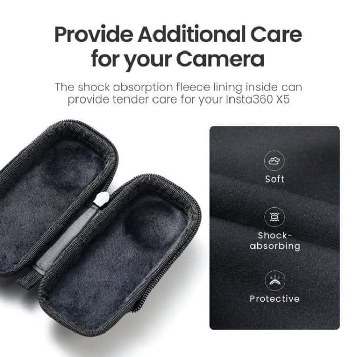 Für Insta360 X5 Kamera aMagisn Aufbewahrungstasche Hartschalen-Schutzhülle mit Karabinerclip – Bild 8