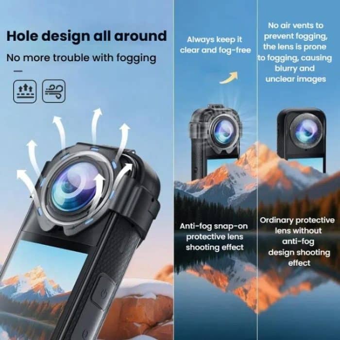 Für Insta360 X5 Anti-Fog Snap-On Objektivschutz Langlebige Glasabdeckung – Bild 3