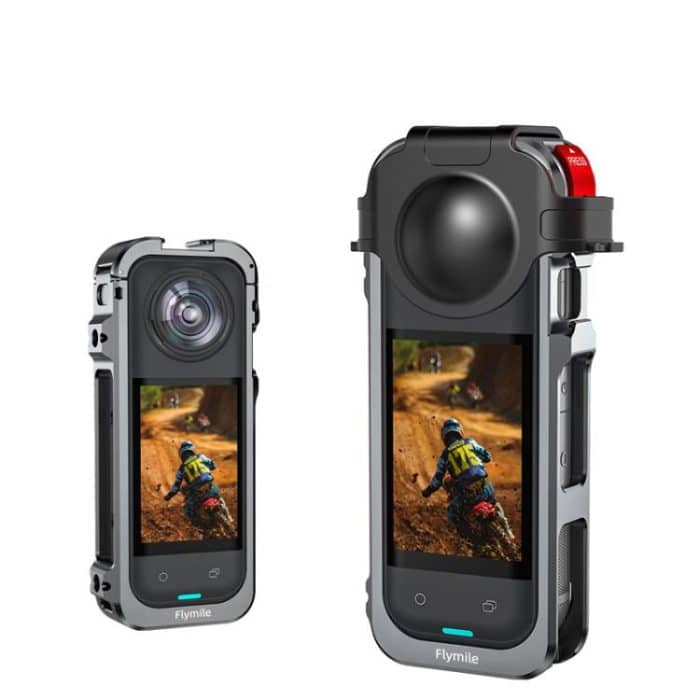 For Insta360 X5 Camera Flymile Metal Frame Lens Cover Set Rabbit Cage Expansion Bracket – Bild 2