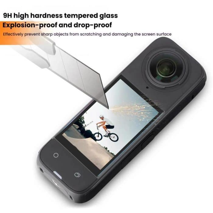 Sunnylife Curved Tempered Film HD Anti-Explosion Anti-Drop Scratch Protective Film, For Insta360 X5 / X4, For Insta360 X5 / X4 2sets – Bild 3