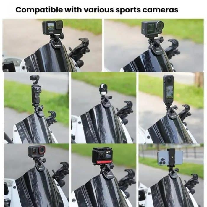 Sunnylife ZJ846 Sports Camera Universal Mount Motorcycle Windshield Clip, ZJ846 – Bild 2