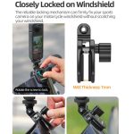 Sunnylife ZJ846 Sports Camera Universal Mount Motorcycle Windshield Clip, ZJ846 – Bild 7