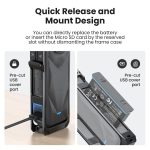 aMagisn Metal Cage for Insta360 X5 Wind Noise Reduction, Shockproof Mount with Dual Cold Shoe – Bild 11