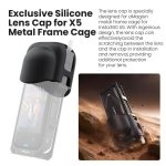 aMagisn Metal Cage for Insta360 X5 Wind Noise Reduction, Shockproof Mount with Dual Cold Shoe – Bild 4