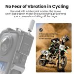 aMagisn Metal Cage for Insta360 X5 Wind Noise Reduction, Shockproof Mount with Dual Cold Shoe – Bild 10