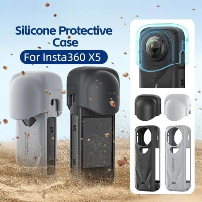 For Insta360 X5 Action Camera Protective Accessories, aMagisn Body Case+Lens Cap Black, aMagisn Body Case+Lens Cap Gray, aMagisn Body Case Black, aMagisn Body Case Gray – Bild 2