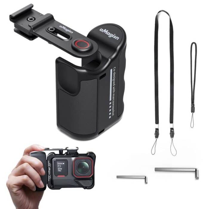 aMagisn Xplorer Grip Kit Street Vlogging-Griff für Actionkameras der Serien Insta360, DJI Action und GoPro Hero – Bild 2
