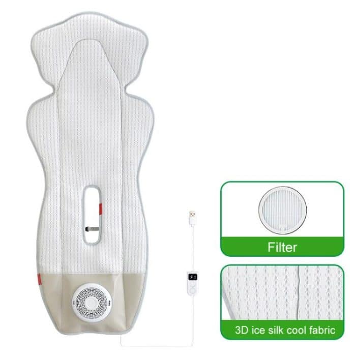 USB Powered Cooling Pad Baby Kinderwagen Sitzkissen Mit Fan 3 Geschwindigkeit Einstellbar Ebenen – Bild 2