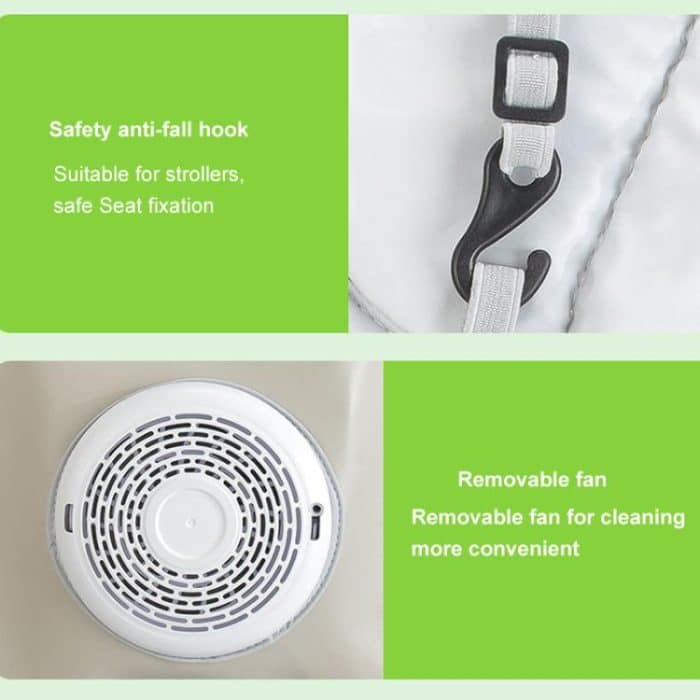 USB Powered Cooling Pad Baby Kinderwagen Sitzkissen Mit Fan 3 Geschwindigkeit Einstellbar Ebenen – Bild 10