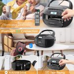 X2A Portable Cassette Player Stereo Bluetooth AM/FM/MP3 Music CD Player Tape Recorder, US Plug, EU Plug, UK Plug, AU Plug – Bild 3