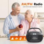 X2A Portable Cassette Player Stereo Bluetooth AM/FM/MP3 Music CD Player Tape Recorder, US Plug, EU Plug, UK Plug, AU Plug – Bild 8