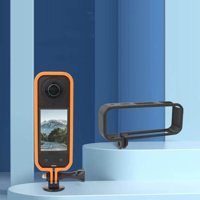 For Insta360 X5 360 Camera CQT Expandable Protective Cage Shockproof Case, Vertical Black, Horizontal Black, Vertical Orange, Horizontal Orange – Bild 2
