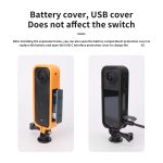 For Insta360 X5 360 Camera CQT Expandable Protective Cage Shockproof Case, Vertical Black, Horizontal Black, Vertical Orange, Horizontal Orange – Bild 6