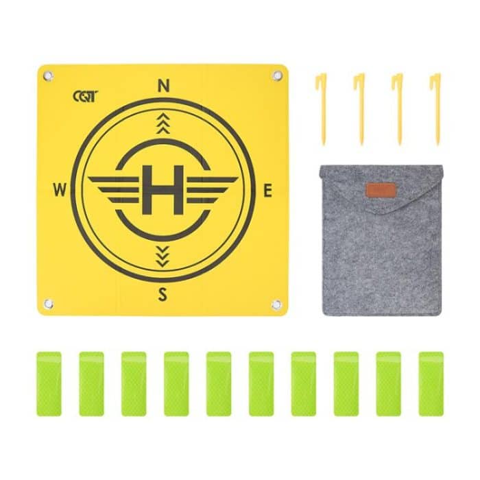 CQT 55cm Universal Reflective Drone Landing Pad Dual-Sided Waterproof Foldable Mat with Ground Pegs – Bild 1
